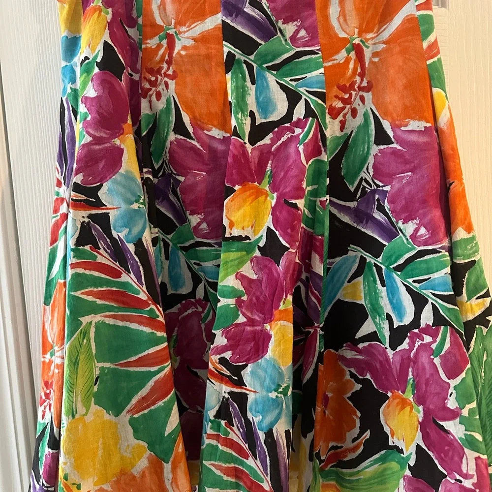Ralph Lauren Multicolor Floral A-Line Skirt - Picture 2 of 4